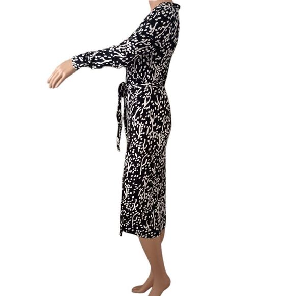 Diane Von Furstenberg Target Wrap Dress S Sea Spots Midi Corpcore Office Siren - Picture 6 of 16